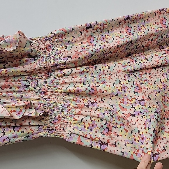 Rebecca Taylor Margo Floral Ruffle Silk Cropped Jumpsuit Size 0 (or xs) - Picture 7 of 16